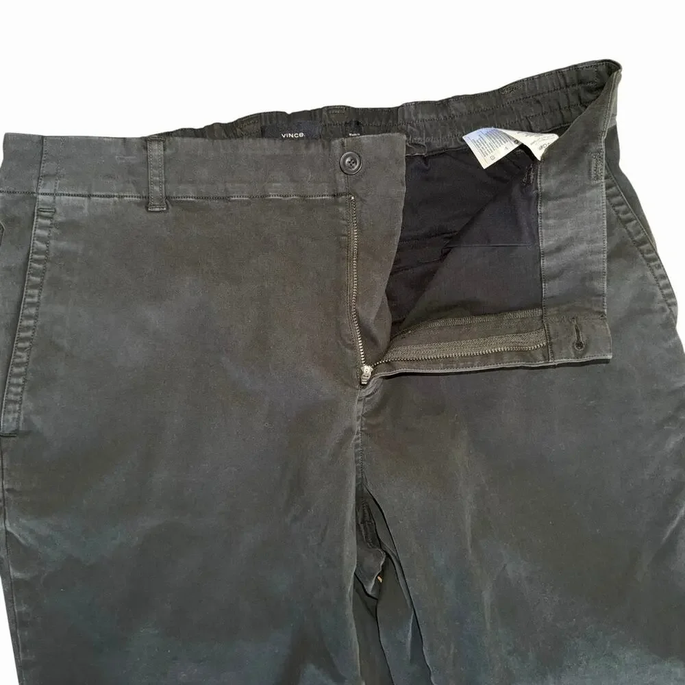 Vince Classic Fit Owen Pant Men’s XL Dark Olive Stretch Cotton Chino